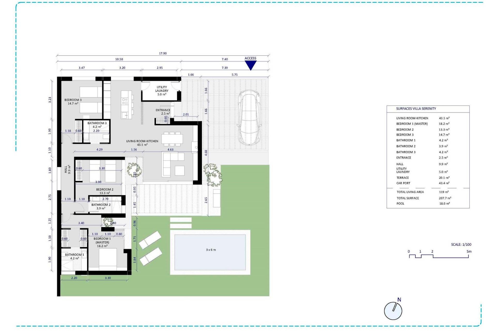 Nueva construcción  - Villa - Banos y Mendigo - Altaona Golf