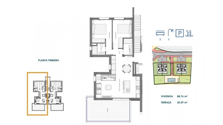 Nouvelle construction - Appartement - Fuente Álamo - Hacienda Del Álamo Golf