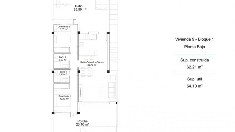 New Build - Bungalow - Orihuela Costa - Pau 26