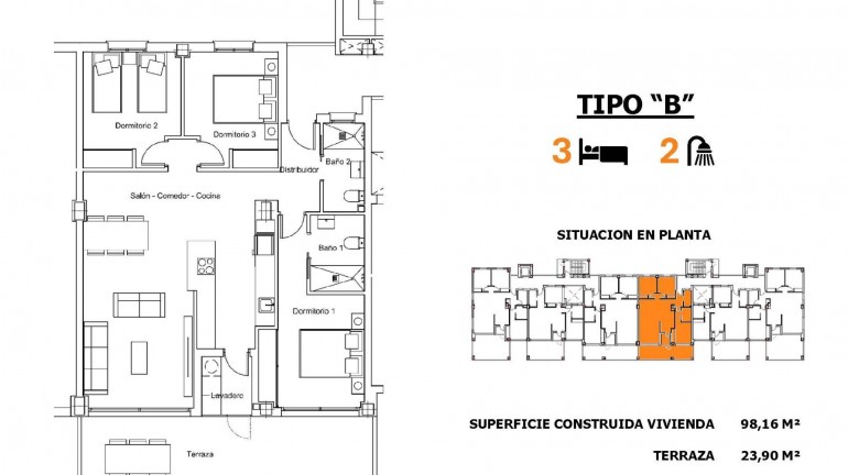 New Build - Apartment / flat - San Miguel de Salinas - Pueblo