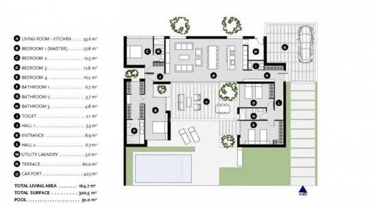 Nueva construcción  - Villa - Banos y Mendigo - Altaona Golf