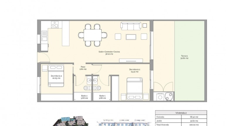 New Build - Apartment / flat - Finestrat - Puig Campana Golf
